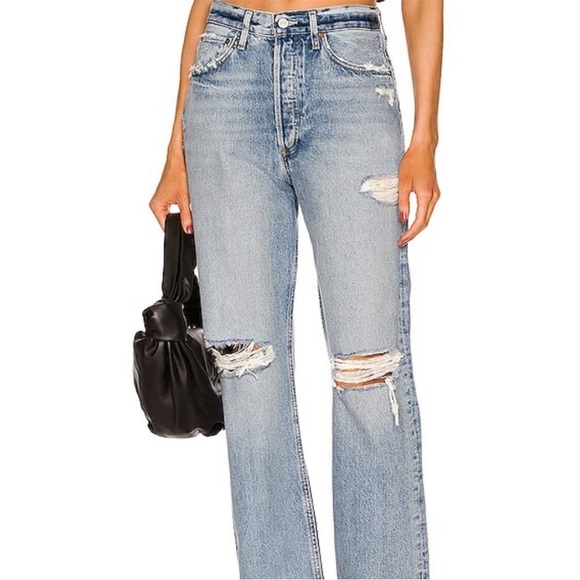 NWT Agolde 90s Relaxed Distressed Jeans in Isolate size 32 - Picture 3 of 4